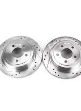 Power Stop Evolution Drilled & Slotted Rotors - Pair Rear Ford Explorer Sport 2003                                     - AR85100XPR - Image 2