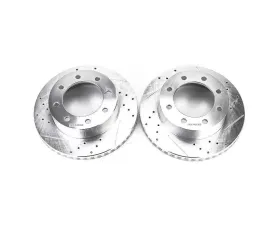 Power Stop Evolution Drilled & Slotted Rotors - Pair Front Ford F-250 Super Duty 2005-2012