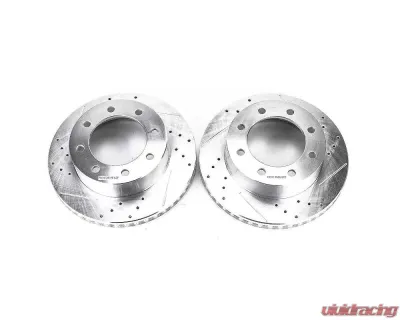 Power Stop Evolution Drilled & Slotted Rotors - Pair Front Ford F-250 Super Duty 2005-2012 - AR85107XPR
