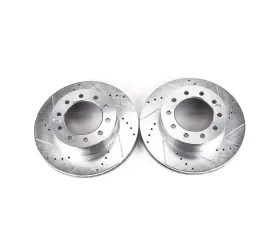 Power Stop Evolution Drilled & Slotted Rotors - Pair Front Ford F-450 Super Duty 2005-2016