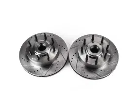 Power Stop Evolution Drilled & Slotted Rotors - Pair Front Ford F-250 Super Duty 2005-2007