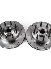 Power Stop Evolution Drilled & Slotted Rotors - Pair Front Ford F-250 Super Duty 2005-2007                                     - AR85115XPR - Image 2