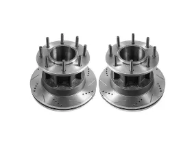 Power Stop Evolution Drilled & Slotted Rotors - Pair Front Ford F-350 Super Duty 2005-2007