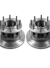 Power Stop Evolution Drilled & Slotted Rotors - Pair Front Ford F-350 Super Duty 2005-2007                                     - AR85117XPR - Image 2