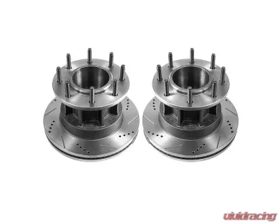 Power Stop Evolution Drilled & Slotted Rotors - Pair Front Ford F-350 Super Duty 2005-2007 - AR85117XPR