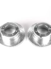 Power Stop Evolution Drilled & Slotted Rotors - Pair Rear Ford F-350 Super Duty 2005-2012                                     - AR85118XPR - Image 2