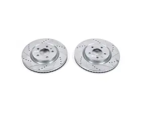 Power Stop Evolution Drilled & Slotted Rotors - Pair Front Ford Explorer 2011-2019