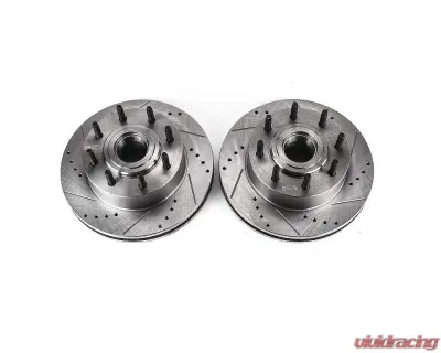 Power Stop Evolution Drilled & Slotted Rotors - Pair Front Ford F-250 Super Duty 2006-2012 - AR85138XPR