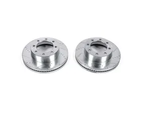 Power Stop Evolution Drilled & Slotted Rotors - Pair Front Ford F-250 Super Duty 2013-2019