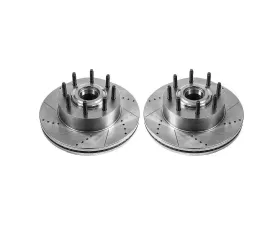 Power Stop Evolution Drilled & Slotted Rotors - Pair Front Ford F-250 Super Duty 2013-2019