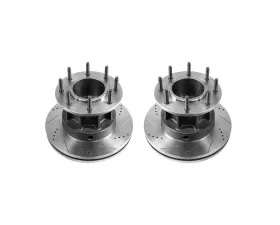 Power Stop Evolution Drilled & Slotted Rotors - Pair Front Ford F-350 Super Duty 2013-2016