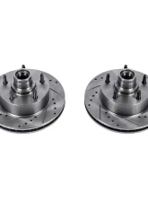 Power Stop Evolution Drilled & Slotted Rotors - Pair Front Ford E-150 2003                                     - AR8539XPR - Image 2