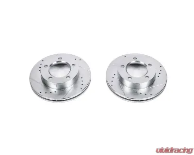 Power Stop Evolution Drilled & Slotted Rotors - Pair Front Ford Bronco 1994-1996 - AR8541XPR