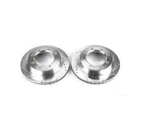 Power Stop Evolution Drilled & Slotted Rotors - Pair Front Ford F-250 1995-1999