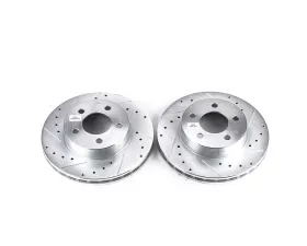 Power Stop Evolution Drilled & Slotted Rotors - Pair Front Ford Explorer 1995-2001