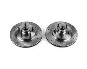 Power Stop Evolution Drilled & Slotted Rotors - Pair Front Ford F-150 1997-2000