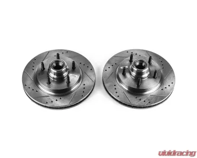 Power Stop Evolution Drilled & Slotted Rotors - Pair Front Ford F-150 1997-2000 - AR8555XPR