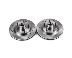 Power Stop Evolution Drilled & Slotted Rotors - Pair Front Ford F-150 1997-2000