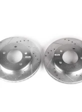 Power Stop Evolution Drilled & Slotted Rotors - Pair Front Ford Expedition 1997-2002                                     - AR8558XPR - Image 2