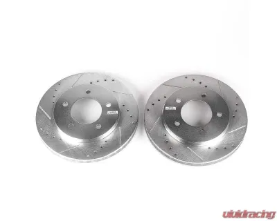 Power Stop Evolution Drilled & Slotted Rotors - Pair Front Ford Expedition 1997-2002 - AR8558XPR