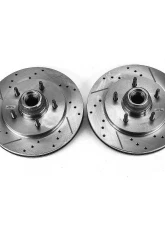 Power Stop Evolution Drilled & Slotted Rotors - Pair Front Ford Expedition 1997-2000                                     - AR8563XPR - Image 2