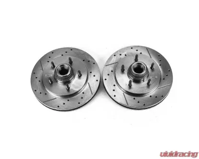 Power Stop Evolution Drilled & Slotted Rotors - Pair Front Ford Expedition 1997-2000 - AR8563XPR