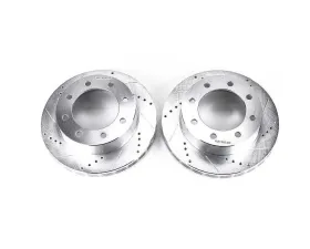 Power Stop Evolution Drilled & Slotted Rotors - Pair Front Ford F-250 Super Duty 1999