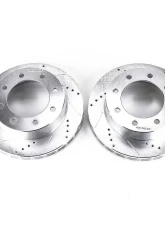 Power Stop Evolution Drilled & Slotted Rotors - Pair Front Ford F-250 Super Duty 1999                                     - AR8567XPR - Image 2