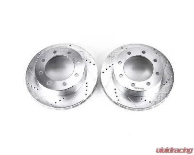 Power Stop Evolution Drilled & Slotted Rotors - Pair Front Ford F-250 Super Duty 1999 - AR8567XPR