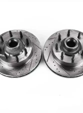 Power Stop Evolution Drilled & Slotted Rotors - Pair Front Ford F-250 Super Duty 1999-2000                                     - AR8572XPR - Image 2