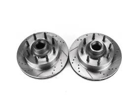 Power Stop Evolution Drilled & Slotted Rotors - Pair Front Ford Excursion 2000-2002