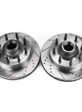 Power Stop Evolution Drilled & Slotted Rotors - Pair Front Ford Excursion 2000-2002                                     - AR8573XPR - Image 2