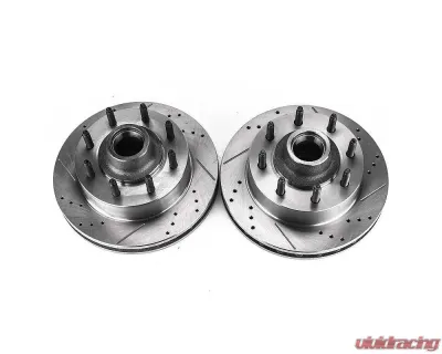 Power Stop Evolution Drilled & Slotted Rotors - Pair Front Ford Excursion 2000-2002 - AR8573XPR