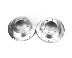 Power Stop Evolution Drilled & Slotted Rotors - Pair Front Ford Excursion 2000-2005