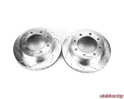 Power Stop Evolution Drilled & Slotted Rotors - Pair Front Ford Excursion 2000-2005 - AR8580XPR