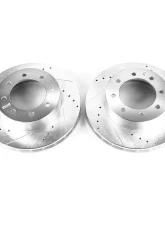 Power Stop Evolution Drilled & Slotted Rotors - Pair Front Ford E-550 Super Duty 2002                                     - AR8581XPR - Image 2