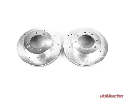 Power Stop Evolution Drilled & Slotted Rotors - Pair Front Ford E-550 Super Duty 2002 - AR8581XPR