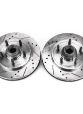 Power Stop Evolution Drilled & Slotted Rotors - Pair Front Ford Expedition 1999-2002                                     - AR8584XPR - Image 2