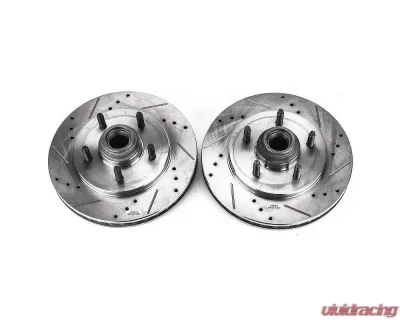Power Stop Evolution Drilled & Slotted Rotors - Pair Front Ford Expedition 1999-2002 - AR8584XPR
