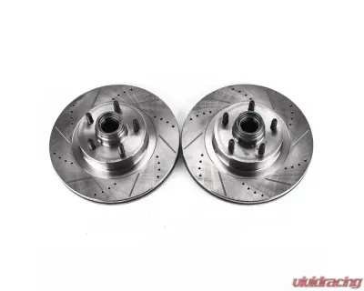 Power Stop Evolution Drilled & Slotted Rotors - Pair Front Ford Explorer Sport 2001-2003 - AR8585XPR