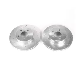 Power Stop Evolution Drilled & Slotted Rotors - Pair Front Ford Explorer Sport 2001-2003