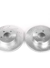 Power Stop Evolution Drilled & Slotted Rotors - Pair Front Ford Explorer Sport 2001-2003                                     - AR8586XPR - Image 2