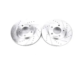 Power Stop Evolution Drilled & Slotted Rotors - Pair Front Ford Escape 2001-2007