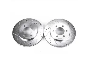 Power Stop Evolution Drilled & Slotted Rotors - Pair Front Ford Expedition 2002-2006