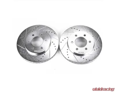 Power Stop Evolution Drilled & Slotted Rotors - Pair Front Ford Expedition 2002-2006 - AR8590XPR