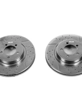 Power Stop Evolution Drilled & Slotted Rotors - Pair Front Lincoln Aviator 2003-2005                                     - AR8592XPR - Image 2