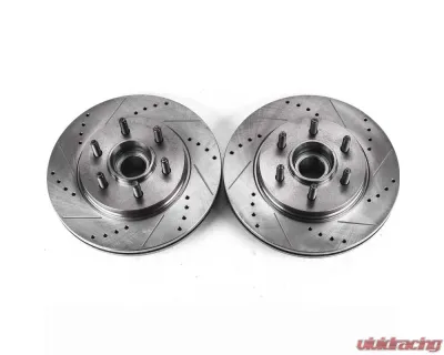 Power Stop Evolution Drilled & Slotted Rotors - Pair Front Ford F-150 2004-2008 - AR8594XPR