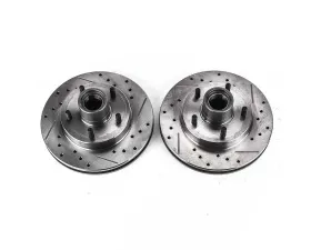 Power Stop Evolution Drilled & Slotted Rotors - Pair Front Chevrolet Blazer 1995-1997