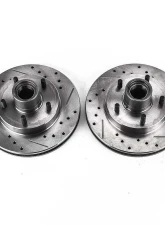Power Stop Evolution Drilled & Slotted Rotors - Pair Front Chevrolet Blazer 1995-1997                                     - AR8617XPR - Image 2
