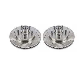 Power Stop Evolution Drilled & Slotted Rotors - Pair Front Chevrolet C1500 1995-1999
